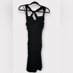 Laundry ruched dress. Black, size 0